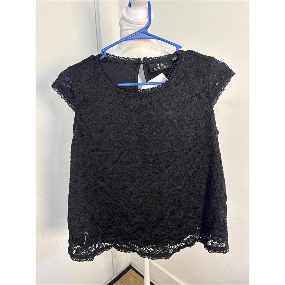 g by giuliana black‎ label Lace Blouse Small Lined New With Tag